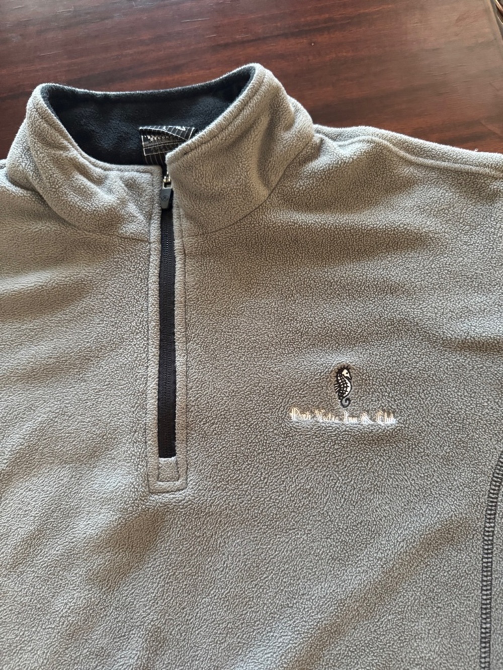 Men's Quarter-Zip Fleece Pullover - Gray